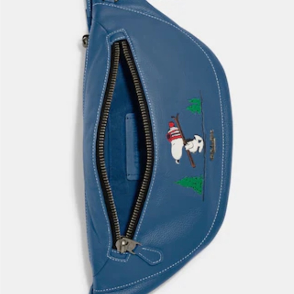New Coach X Peanuts Warren Belt Bag With Snoopy Motif CE618 - Picture 3 of 7